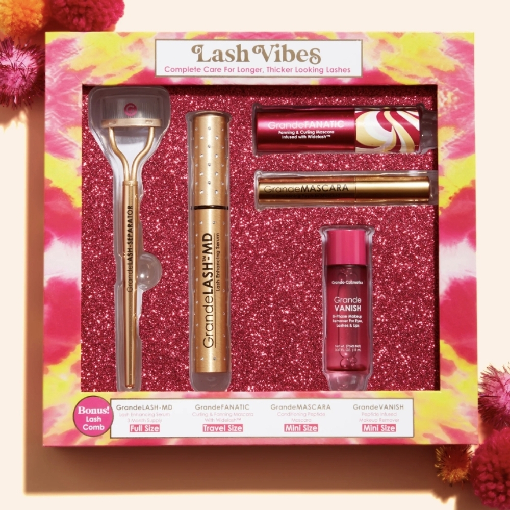Grande Cosmetics Lash Vibes GIFT Set Lash Care Set NeW
